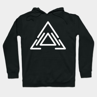 Minimal Triangle Design Black Hoodie